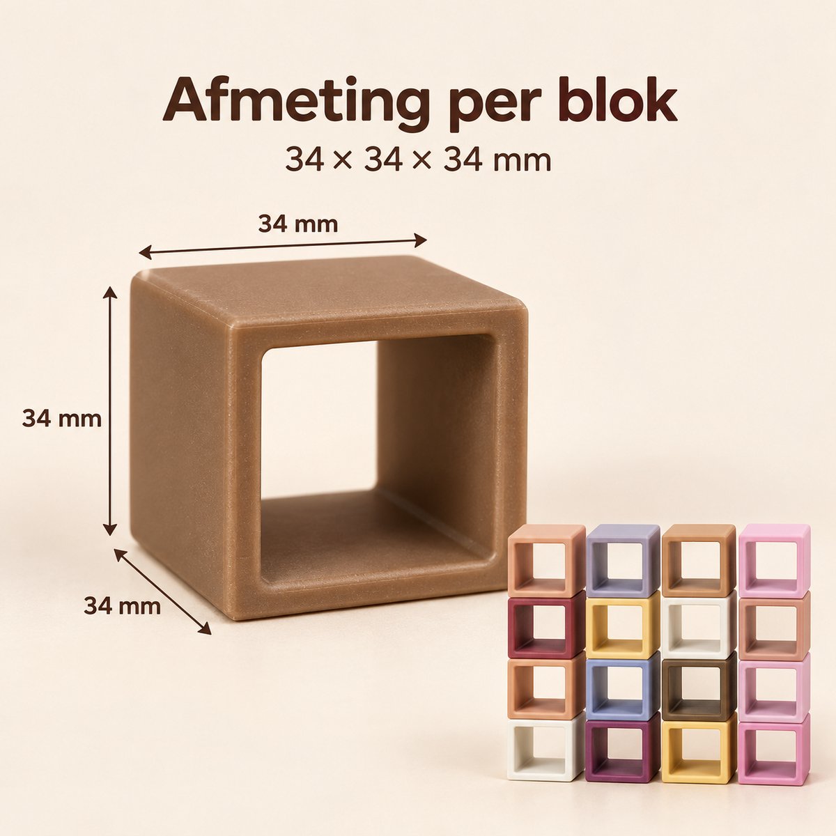 VintaToys stapelblokken 16 delig